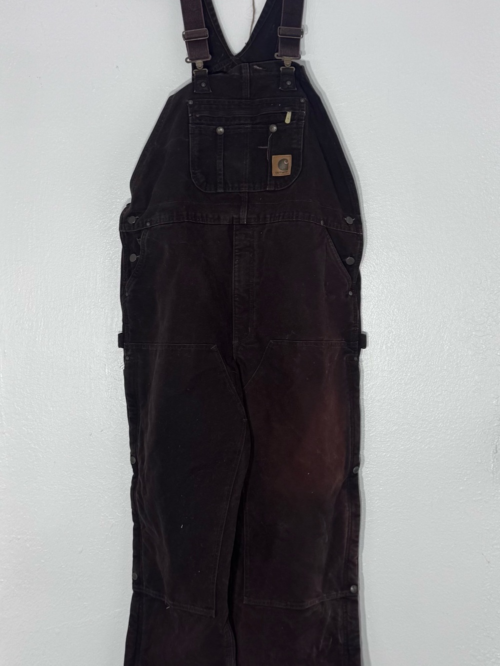 Men's Carhartt Dark Brown Canvas Overalls
